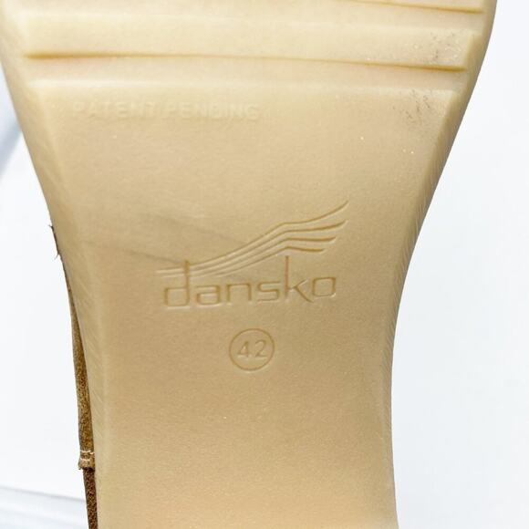 Dansko Brown Burnished Leather Ankle Booties Women's Size EU 42 EUC Side Zip - Picture 7 of 10